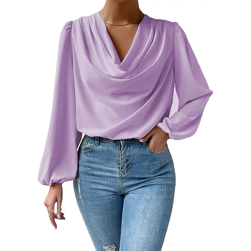 hosszú ujjú sifon ing