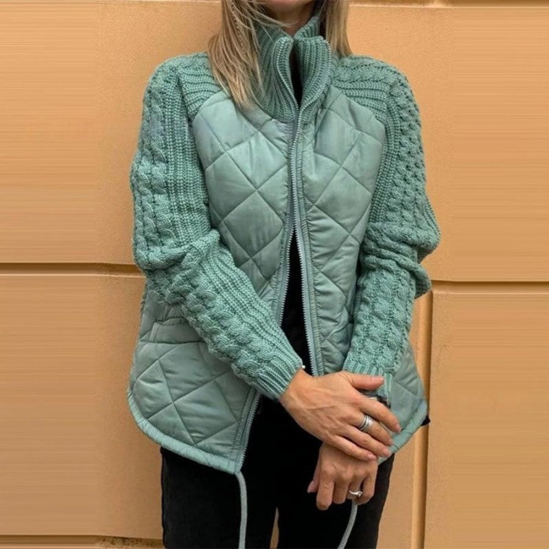 Női kötött patchwork kabát