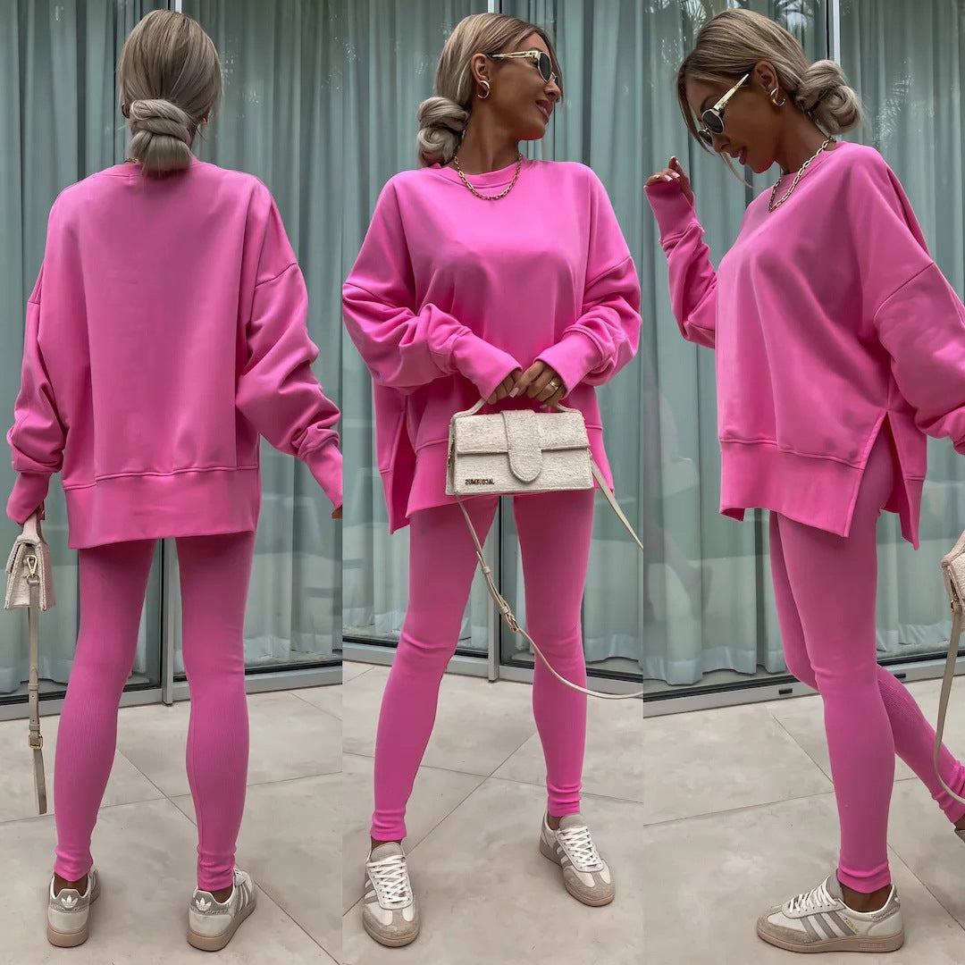 Kényelmes oversize pulóver és leggings szett
