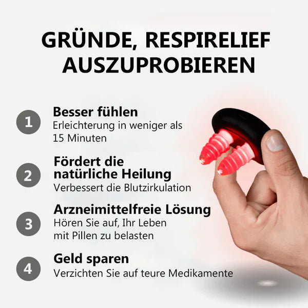 OVEALLGO™ AZONNALI LÉGLEGZŐSÉGI ORRTERÁPIÁS KÉSZÜLÉK VÖRÖS FÉNYEL