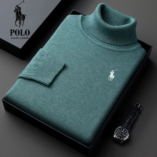 RALPH LAUREN FÉRFI FÉRFI FÉRFI VASTAG, MAGAS NYAKÚ KÖTÖTT