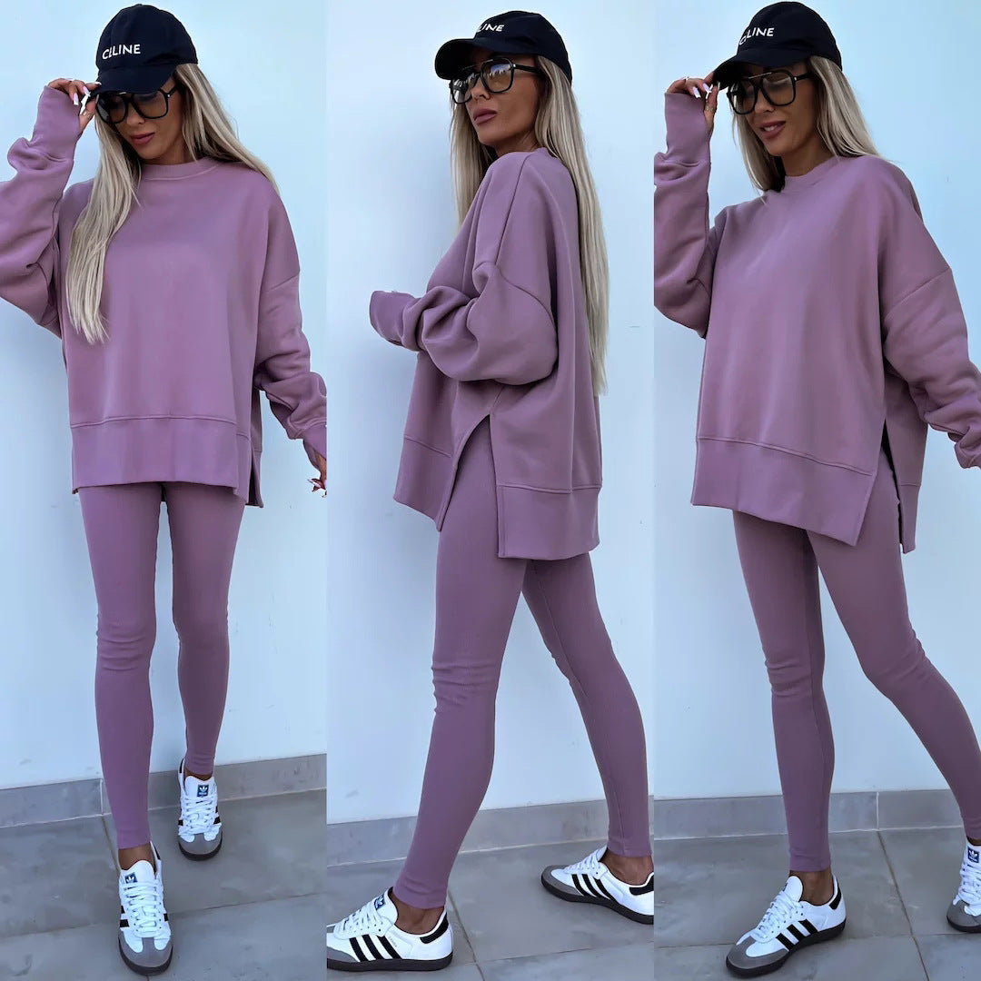 Kényelmes oversize pulóver és leggings szett