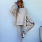 Kényelmes oversize pulóver és leggings szett