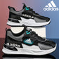 Lélegző hálós anyagból készült, fűzős Adidas sportcipő, minden évszakra alkalmas.