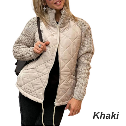 Női kötött patchwork kabát