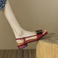 Női Colorblock Block Heel Retro szandál