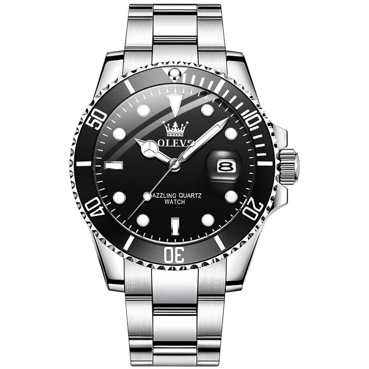 OLEVS GREEN WATER GHOST QUARTZ WATCH VÍZÁLLÓ LUXUS FÉRFI ÓRA