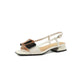 Női Colorblock Block Heel Retro szandál